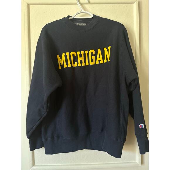 Michigan 90’s Champion Reverse Weave Vintage Sweatshirt Medium - Picture 1 of 4
